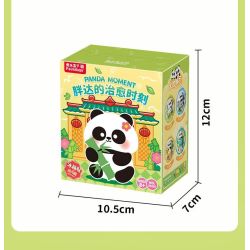 Femibox S5437 Panda Moment Xếp hình lắp ráp ghép mô hình Khoảnh khắc chữa bệnh của Panda Nam châm tủ lạnh Panda 4 loại