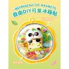 Femibox S5437 Panda Moment Xếp hình lắp ráp ghép mô hình Khoảnh khắc chữa bệnh của Panda Nam châm tủ lạnh Panda 4 loại