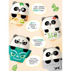 Femibox S5437 Panda Moment Xếp hình lắp ráp ghép mô hình Khoảnh khắc chữa bệnh của Panda Nam châm tủ lạnh Panda 4 loại