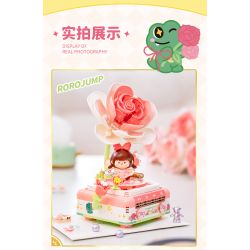 Femibox S5439 Gramophone Xếp hình lắp ráp ghép mô hình Bolognese: Máy hát hoa hồng