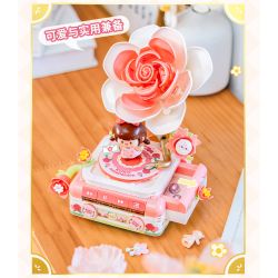 Femibox S5439 Gramophone Xếp hình lắp ráp ghép mô hình Bolognese: Máy hát hoa hồng