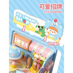 Femibox S44059 ROROJUMP Xếp hình lắp ráp ghép mô hình Nhật ký của người quản lý cửa hàng nước sốt: Cửa hàng kem