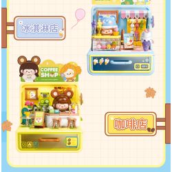 Femibox S44059 ROROJUMP Xếp hình lắp ráp ghép mô hình Nhật ký của người quản lý cửa hàng nước sốt: Cửa hàng kem