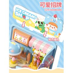 Femibox S44059 ROROJUMP Xếp hình lắp ráp ghép mô hình Nhật ký của người quản lý cửa hàng nước sốt: Cửa hàng kem