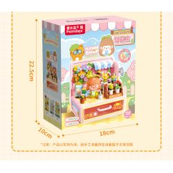 Femibox S44061 ROROJUMP Xếp hình lắp ráp ghép mô hình Nhật ký quản lý cửa hàng nước sốt: Cửa hàng hoa