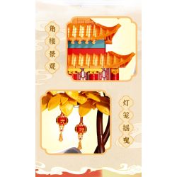 Femibox S5305 ROROJUMP Xếp hình lắp ráp ghép mô hình Nước sốt thịt: Lễ hội đèn lồng Vườn Tử Cấm Thành