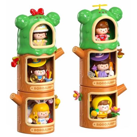 Femibox S5446 ROROJUMP Tree Stump Fridge Magnet Xếp hình lắp ráp ghép mô hình Nước sốt thịt: Hộp mù nam châm tủ lạnh Shudong