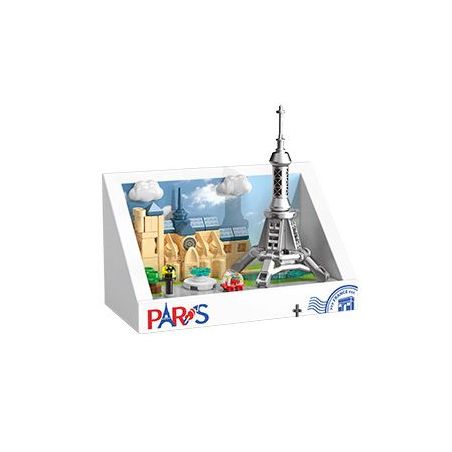 Femibox S5416 Xếp hình lắp ráp ghép mô hình Nam châm tủ lạnh thành phố Paris