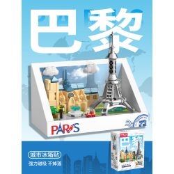 Femibox S5416 Xếp hình lắp ráp ghép mô hình Nam châm tủ lạnh thành phố Paris