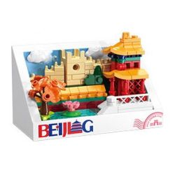 Femibox S5419 Xếp hình lắp ráp ghép mô hình Nam châm tủ lạnh thành phố Bắc Kinh