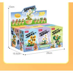 Femibox S5449 Xếp hình lắp ráp ghép mô hình 9 cảnh hoa sáng tạo của Trung Quốc: hoa sen, hoa cúc, hoa thủy tiên, cây thông chào đón, hoa hướng dương, quất, hoa hồng đỏ, hoa mùa đông may mắn, hoa lan hồ điệp