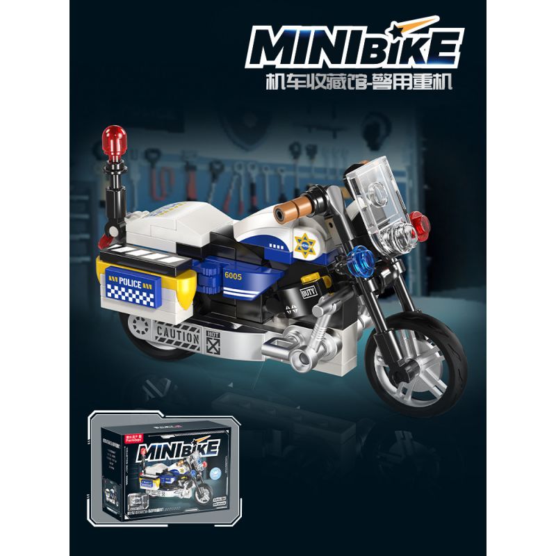 Femibox S5483 Mini Bike Xếp hình lắp ráp ghép mô hình Bộ sưu tập xe máy: Máy móc hạng nặng của cảnh sát