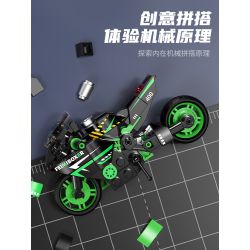 Femibox S5484 Mini Bike Xếp hình lắp ráp ghép mô hình Bộ sưu tập xe máy: Black Warrior 400