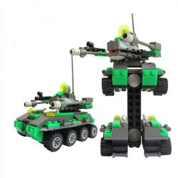 Kazi KY8017 8017 Xếp hình kiểu  TRANSFORMERS Bazooka Robot Biến Hình Xe Tăng Bazooka 133 khối