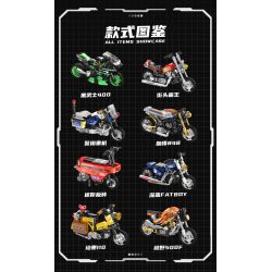 Femibox S5484 Mini Bike Xếp hình lắp ráp ghép mô hình Bộ sưu tập xe máy: Black Warrior 400