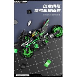 Femibox S5484 Mini Bike Xếp hình lắp ráp ghép mô hình Bộ sưu tập xe máy: Black Warrior 400