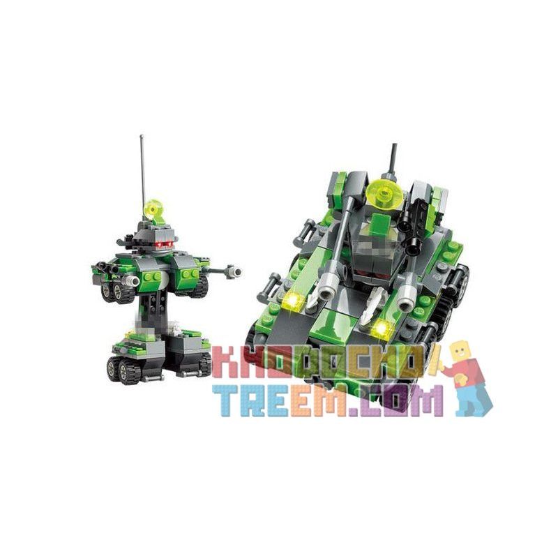 Kazi KY8017 8017 Xếp hình kiểu  TRANSFORMERS Bazooka Robot Biến Hình Xe Tăng Bazooka 133 khối