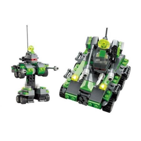 Kazi KY8017 8017 Xếp hình kiểu  TRANSFORMERS Bazooka Robot Biến Hình Xe Tăng Bazooka 133 khối