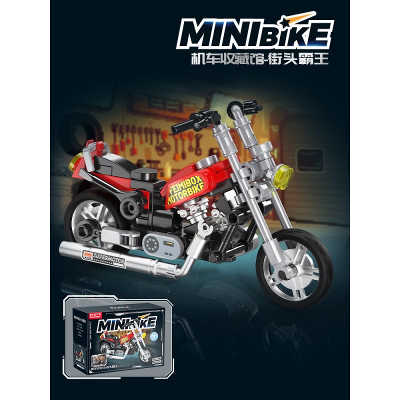 Femibox S5487 Mini Bike Xếp hình lắp ráp ghép mô hình Bộ sưu tập xe máy: Street Fighter