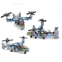 Kazi KY8020 8020 Xếp hình kiểu  TRANSFORMERS Helicopter Transformer Robot Robot Biến Hình Trực Thăng 245 khối