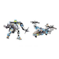 Kazi KY8020 8020 Xếp hình kiểu  TRANSFORMERS Helicopter Transformer Robot Robot Biến Hình Trực Thăng 245 khối
