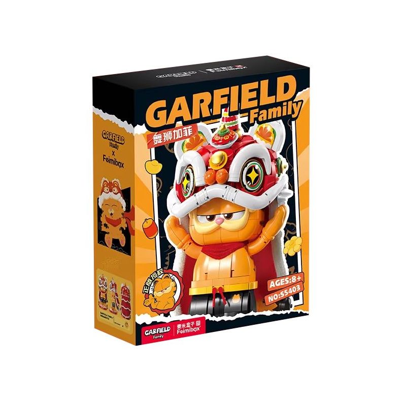 Femibox S5403 Garfield Family Xếp hình lắp ráp ghép mô hình Gia đình Garfield: Múa sư tử Garfield