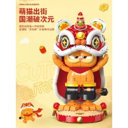 Femibox S5403 Garfield Family Xếp hình lắp ráp ghép mô hình Gia đình Garfield: Múa sư tử Garfield