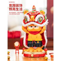 Femibox S5403 Garfield Family Xếp hình lắp ráp ghép mô hình Gia đình Garfield: Múa sư tử Garfield