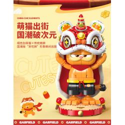 Femibox S5403 Garfield Family Xếp hình lắp ráp ghép mô hình Gia đình Garfield: Múa sư tử Garfield