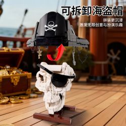 Kqiboxxr KQ301 Xếp hình lắp ráp ghép mô hình Bộ xương cướp biển hai lưỡi kiếm