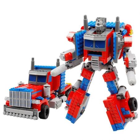 Kazi KY8023 8023 Xếp hình kiểu  TRANSFORMERS Robot Transform Tractor Robot Biến Hình Xe đầu Kéo 384 khối