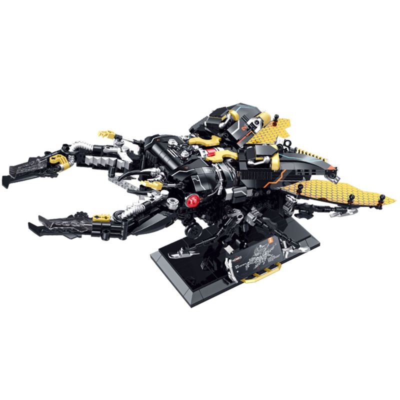 XINZHUAN XZ0012 Mechshell Lucanidae Xếp hình lắp ráp ghép mô hình Áo giáp thuổng phẳng của hoàng đế cơ khí