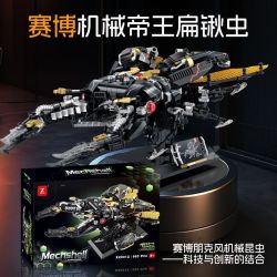 XINZHUAN XZ0012 Mechshell Lucanidae Xếp hình lắp ráp ghép mô hình Áo giáp thuổng phẳng của hoàng đế cơ khí