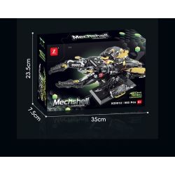 XINZHUAN XZ0012 Mechshell Lucanidae Xếp hình lắp ráp ghép mô hình Áo giáp thuổng phẳng của hoàng đế cơ khí