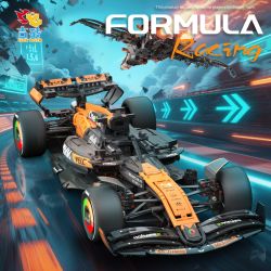 Jizhuan J2001 Xếp hình lắp ráp ghép mô hình Xe đua F1 biến thành chiến đấu cơ 1:8