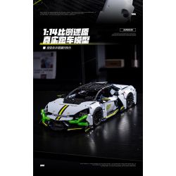 wisdom MG35 Lamborghini Revuelto Xếp hình lắp ráp ghép mô hình Siêu xe Lamborghini Revuelto 1:14