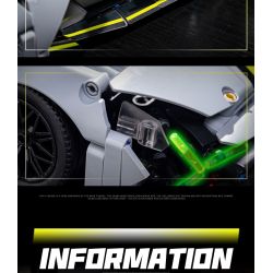 wisdom MG35 Lamborghini Revuelto Xếp hình lắp ráp ghép mô hình Siêu xe Lamborghini Revuelto 1:14