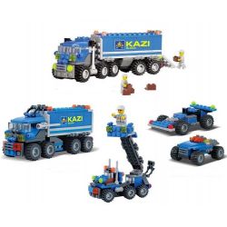 Kazi KY6409 6409 non  MỞ XE TẢI THÔNG MINH bộ đồ chơi xếp lắp ráp ghép mô hình City TRUCK Thành Phố 163 khối
