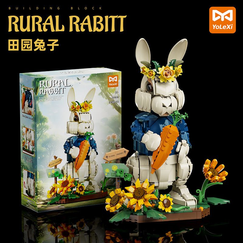 YoLeXi 33130 Rural Rabitt Xếp hình lắp ráp ghép mô hình Thỏ Vườn Thỏ Peter