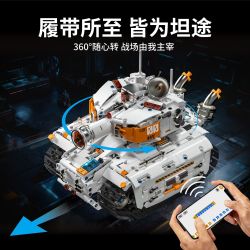 remittance H1011 Xếp hình lắp ráp ghép mô hình Lập trình kỹ thuật xe tăng thay đổi thứ hai