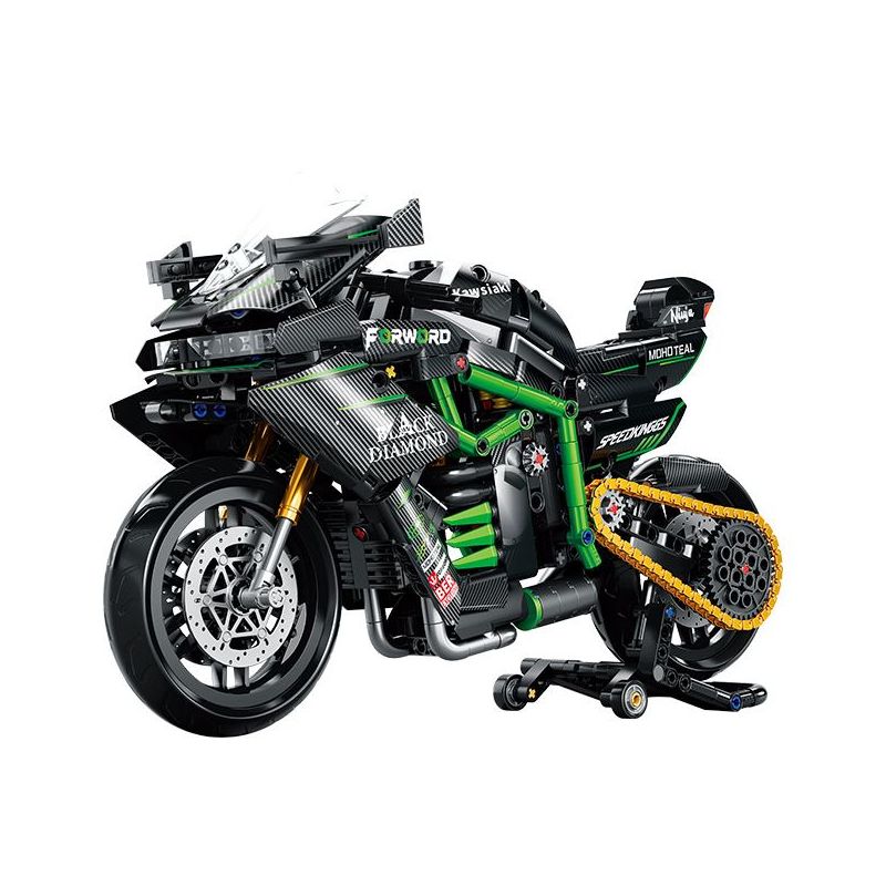 wisdom MG03 Kawasaki Xếp hình lắp ráp ghép mô hình Tứ Xuyên Banner Xe máy 1:8