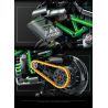 wisdom MG03 Kawasaki Xếp hình lắp ráp ghép mô hình Tứ Xuyên Banner Xe máy 1:8