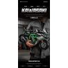 wisdom MG03 Kawasaki Xếp hình lắp ráp ghép mô hình Tứ Xuyên Banner Xe máy 1:8