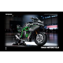 wisdom MG03 Kawasaki Xếp hình lắp ráp ghép mô hình Tứ Xuyên Banner Xe máy 1:8
