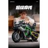 wisdom MG03 Kawasaki Xếp hình lắp ráp ghép mô hình Tứ Xuyên Banner Xe máy 1:8