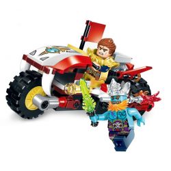 Enlighten 2202 Qman 2202 non  XE MÔ TÔ CHÓ SĂN CỦA DƯƠNG TIỄN bộ đồ chơi xếp lắp ráp ghép mô hình Creation Of The Gods Phong Thần 116 khối