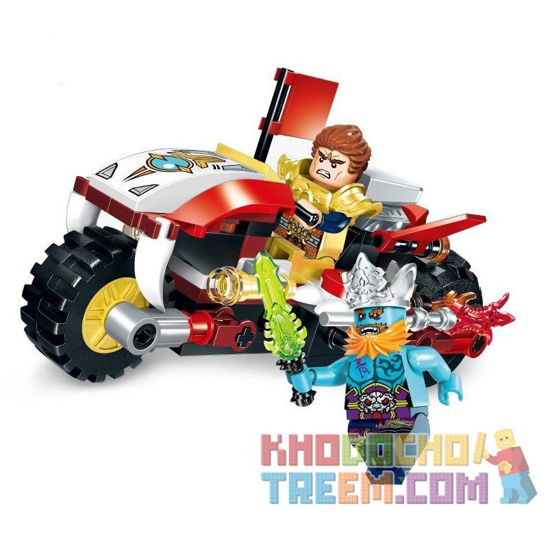 Enlighten 2202 Qman 2202 non  XE MÔ TÔ CHÓ SĂN CỦA DƯƠNG TIỄN bộ đồ chơi xếp lắp ráp ghép mô hình Creation Of The Gods Phong Thần 116 khối