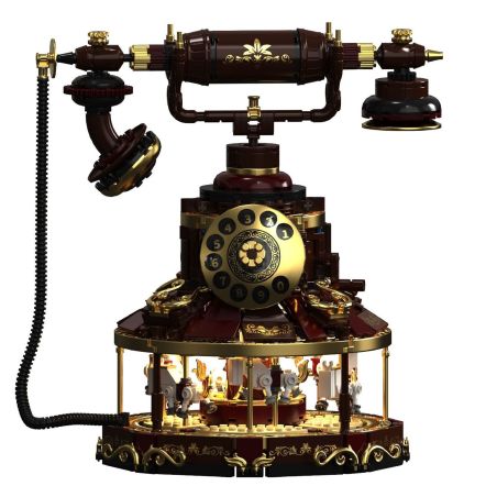 remittance H1014 Xếp hình lắp ráp ghép mô hình Băng chuyền điện thoại cổ điển tưởng tượng