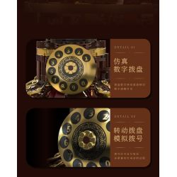 remittance H1014 Xếp hình lắp ráp ghép mô hình Băng chuyền điện thoại cổ điển tưởng tượng