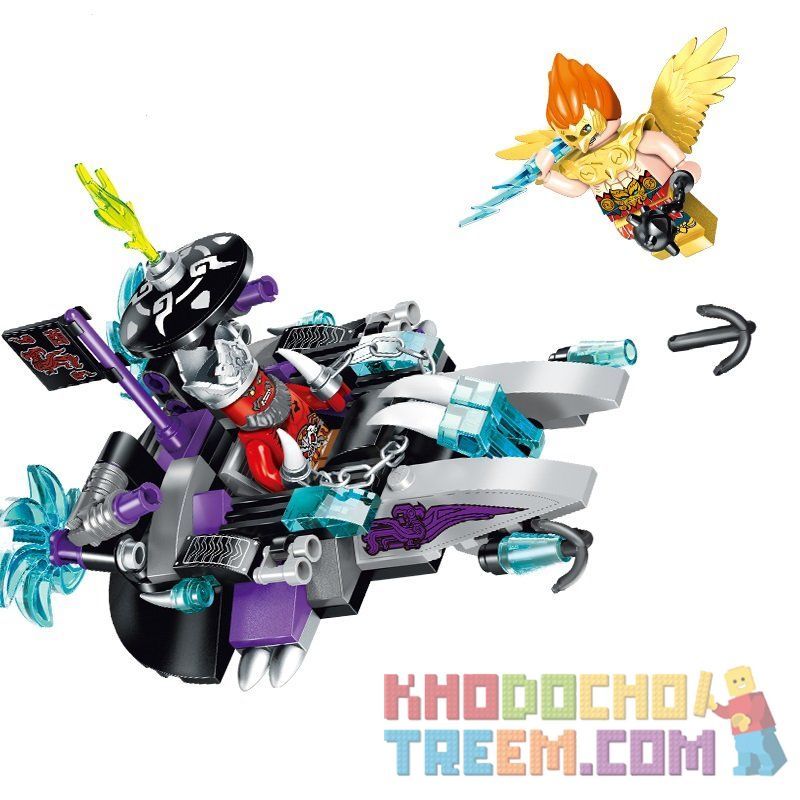 Enlighten 2203 Qman 2203 non  CỖ XE CỦA MA LỄ HỒNG bộ đồ chơi xếp lắp ráp ghép mô hình Creation Of The Gods Phong Thần 128 khối